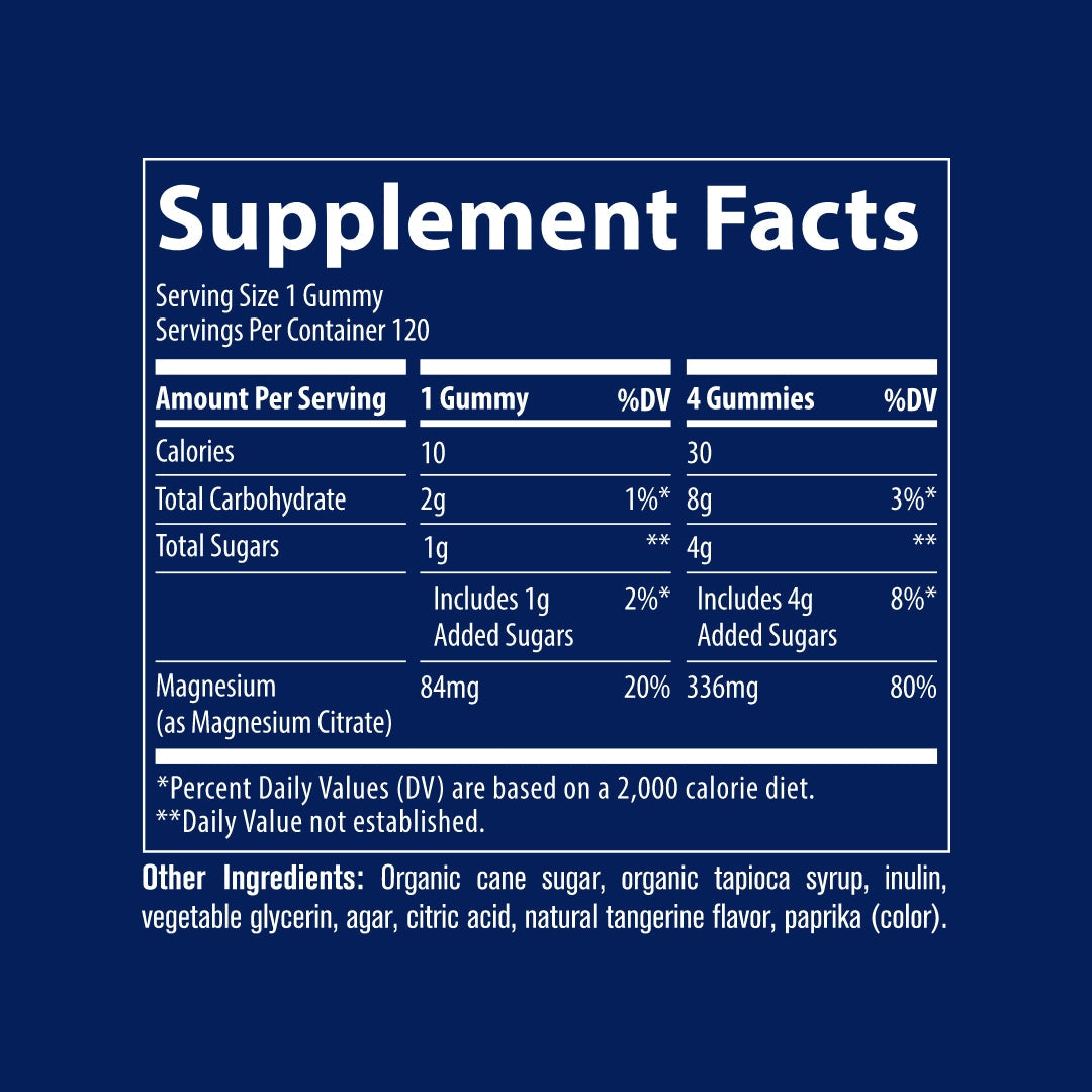 Magnesium Gummies Tangerine 120 count