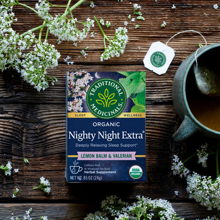 Organic Nighty Night Extra Lemon Balm & Valerian Tea 16 Count