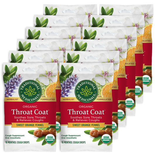Organic Throat Coat Sweet Orange Fennel 16 Count