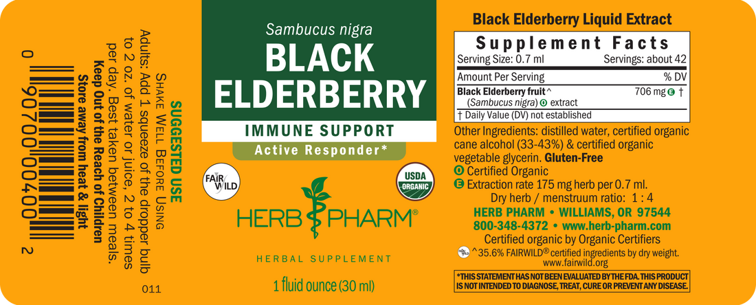 Black Elderberry Extract Tincture 1oz.