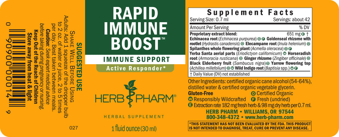 Rapid Immune Boost Tincture 1oz.