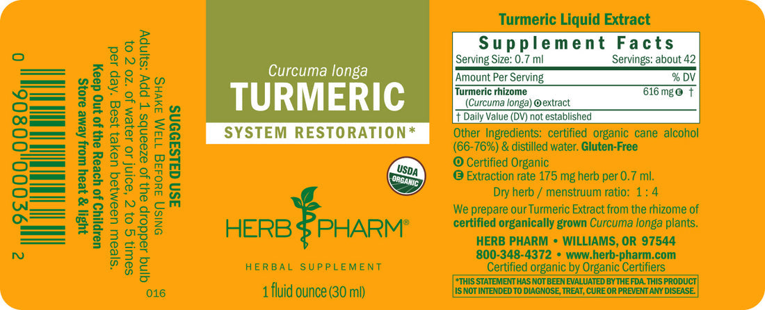 Turmeric Extract Tincture 1oz.