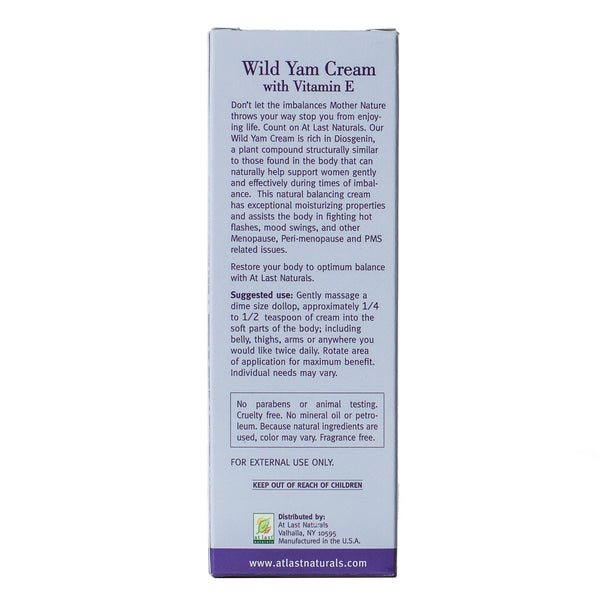 Wild Yam Cream W/Vitamin E 2oz.
