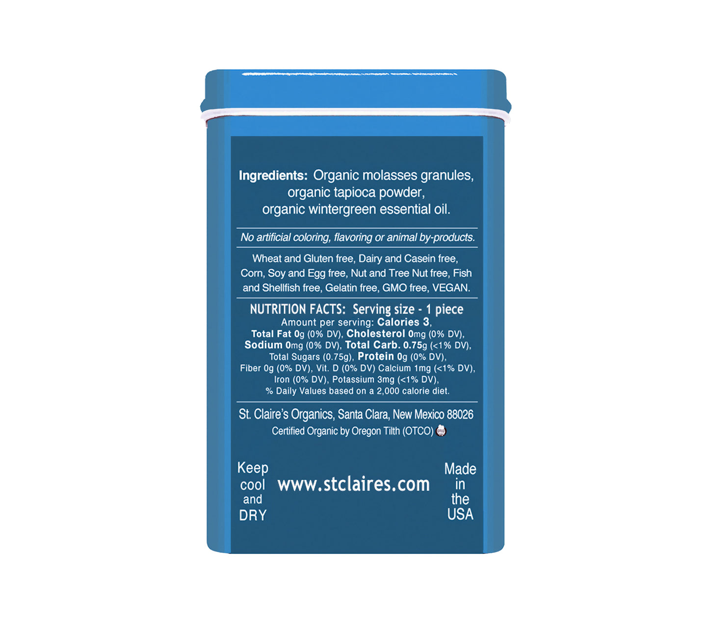 Organic Wintermint Pastilles 45 Count