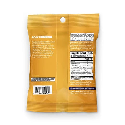 Lemon Honey Lozenges 18 Count