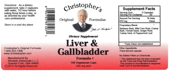 Liver Gallbladder Tincture 2oz.