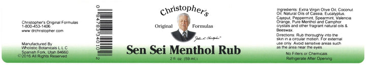 Sen Sei Menthol Rub 2oz.