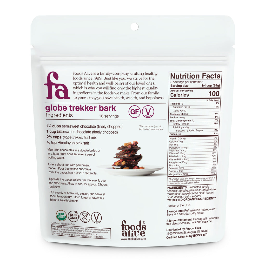 Organic Globe Trekker Trail Mix