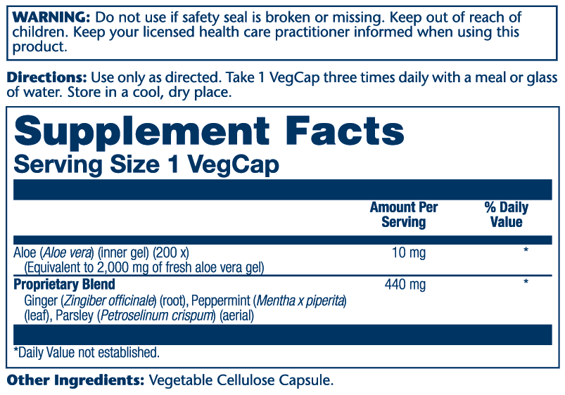 Aloe Vera Gel 10mg 100 Count
