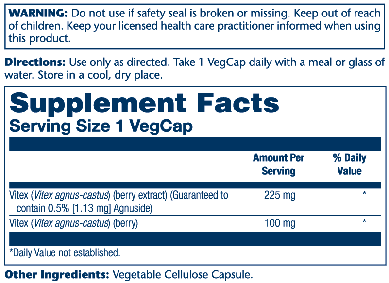 Vitex Berry Extract 225mg 60 Count