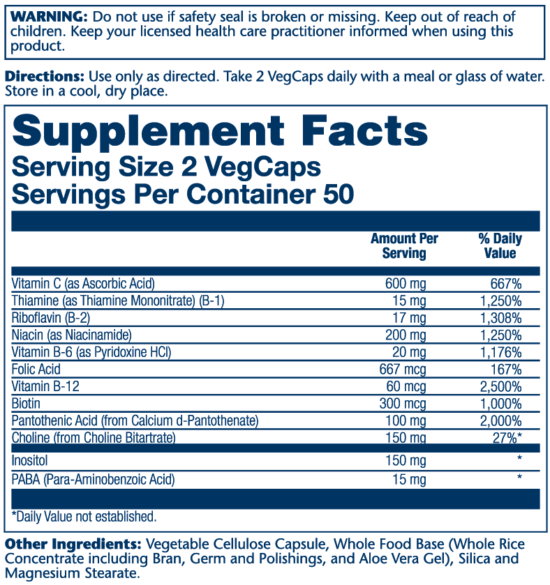 Balanced B-Stress W/Vitamin C 100 Count