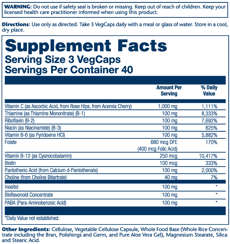 Mega Vitamin B-Stress Timed Release 120 Count