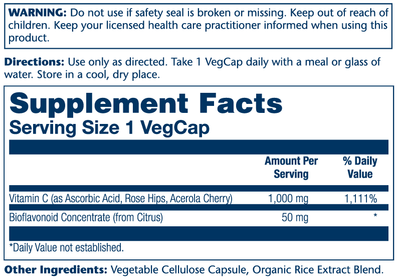 Vitamin C W/Bioflavonoid Concentrate 1000mg 250 Count