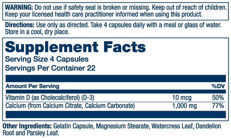 Calcium Citrate W/Vitamin D3 90 Count