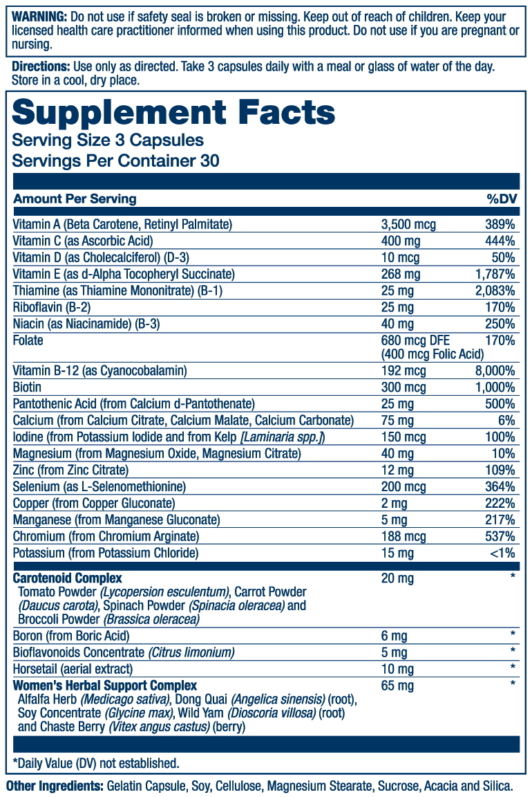 Womens Golden Multivitamin 90 Count