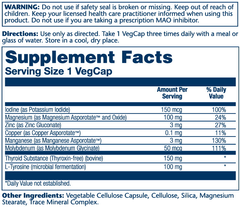 Thyroid Caps 60 Count