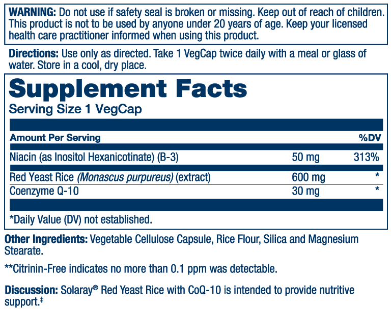 Red Yeast Rice + CoQ10 90 Count