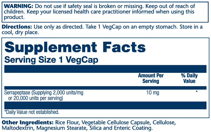 Serrapeptase 10mg 90 Count