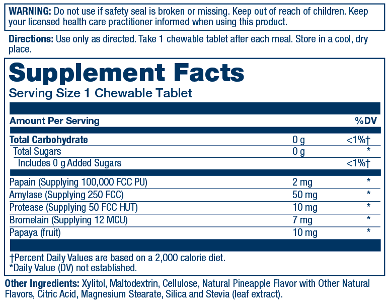 Papaya Enzyme Chewable 180 Count