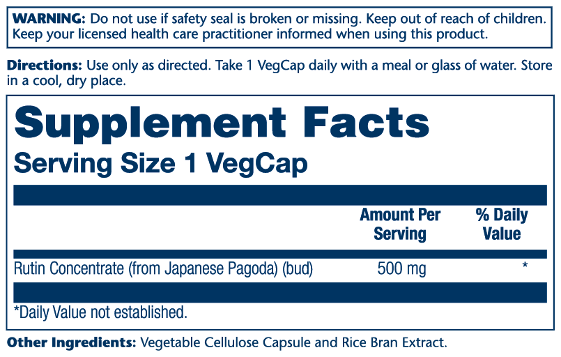 Rutin 500mg 90 Count
