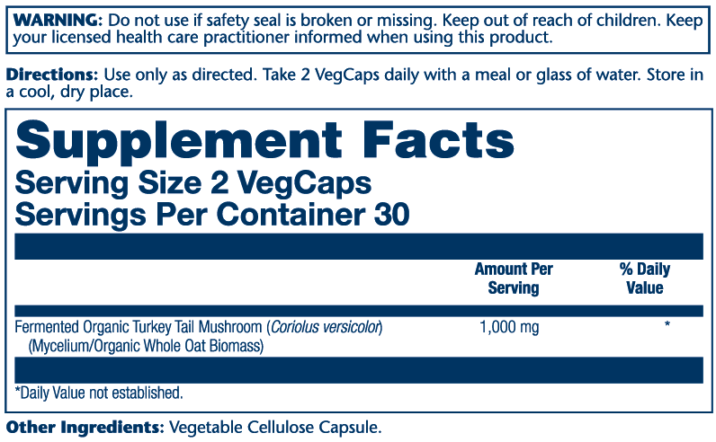 Fermented Turkey Tail 1000mg 60 Count