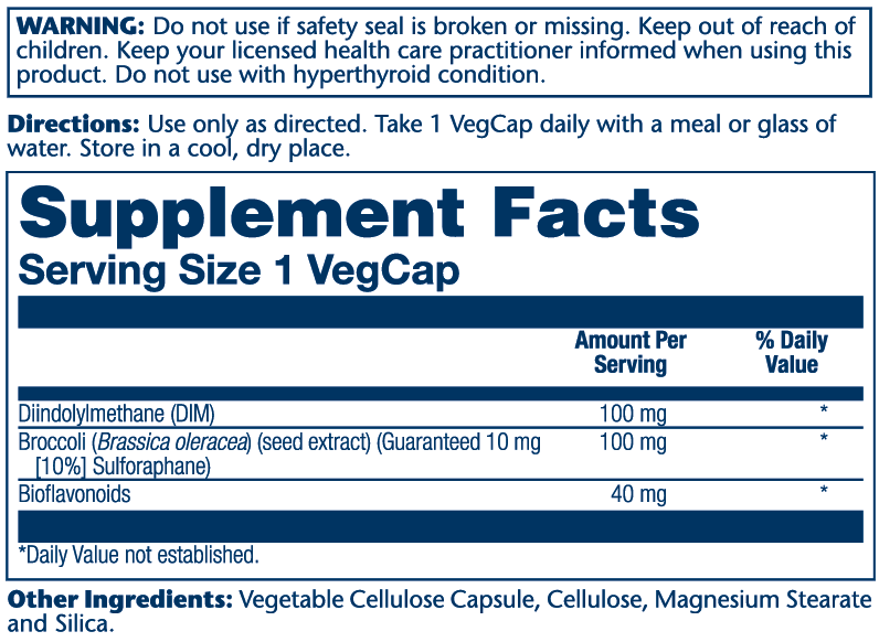 DIM Supreme W/Broccoli Seed Extract 60 Count