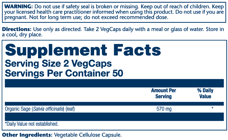 Sage Leaf 570mg 100 Count