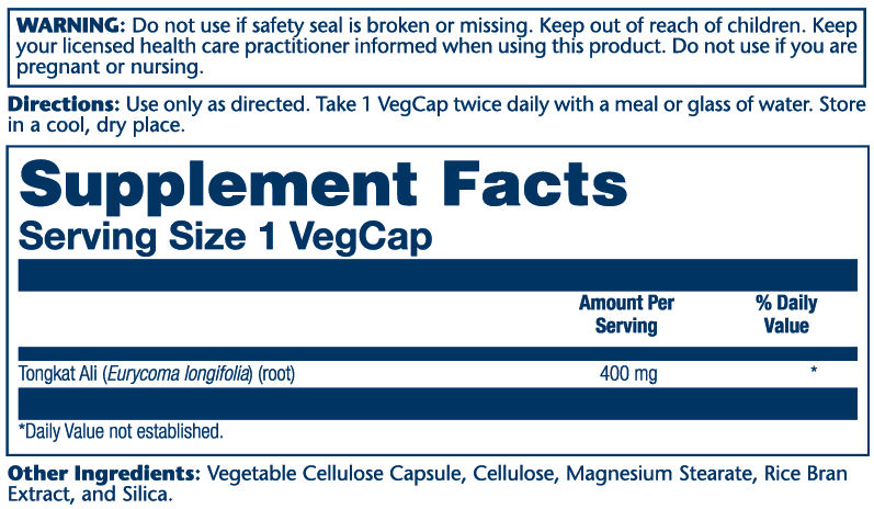 Tongkat Ali 400mg 60 Count