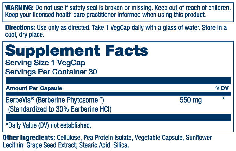 Prosorb Berberine 30 Count