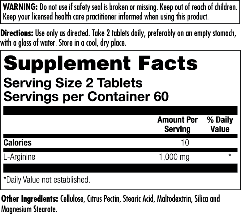 L-Arginine  Sustained Release    120  count