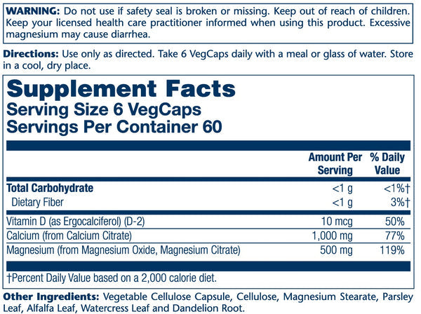 Cal-Mag Citrate W/Vitamin D2 2:1 Ratio