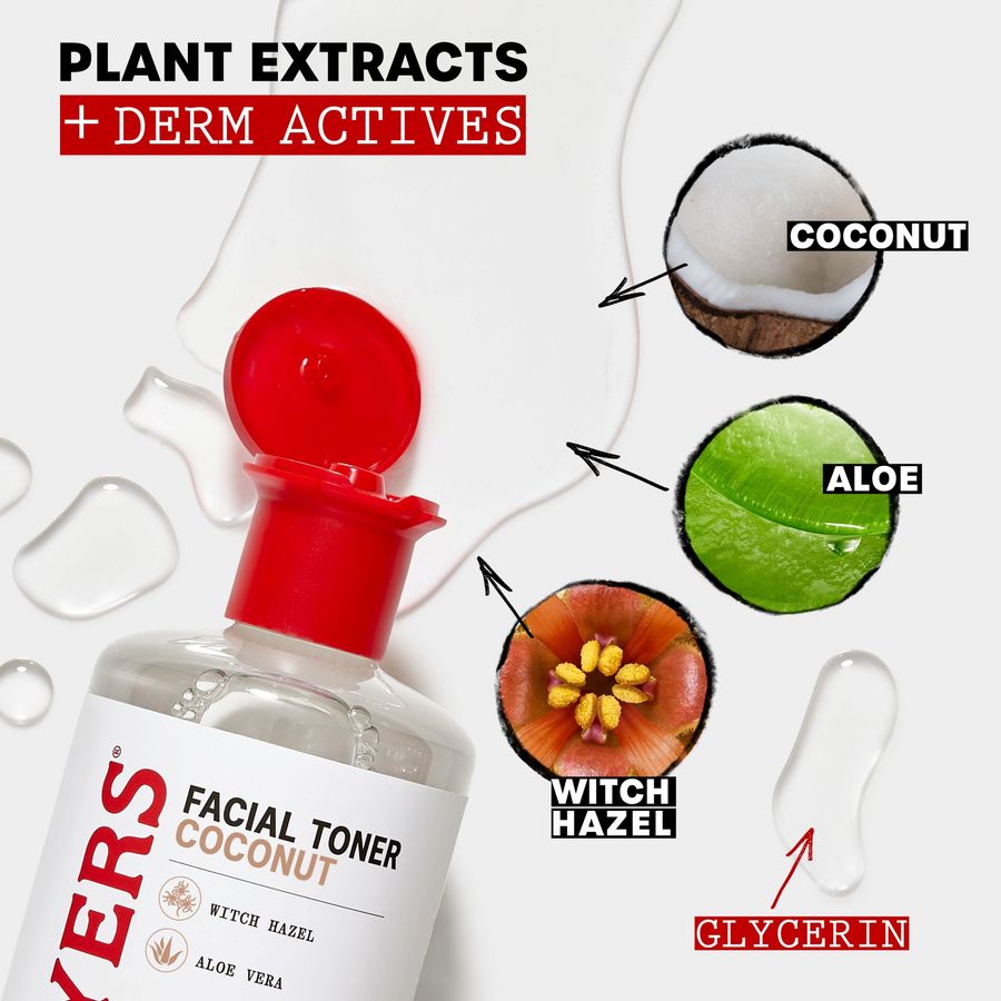 Facial Toner Witch Hazel & Coconut W/Aloe Vera