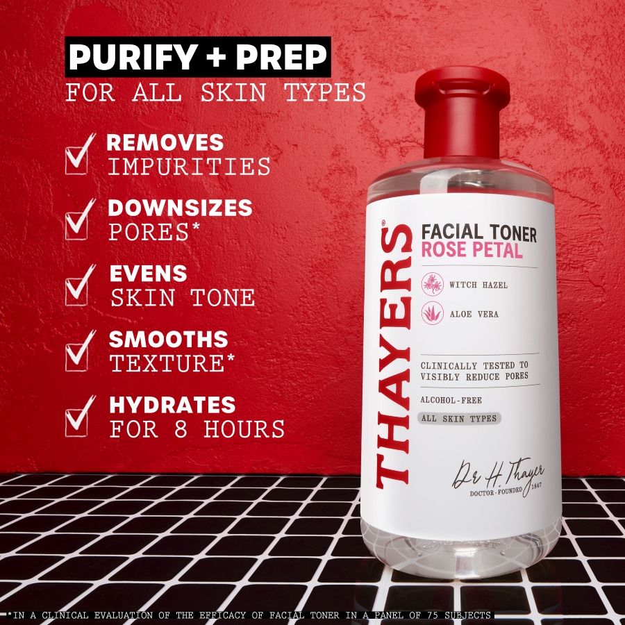 Witch Hazel Facial Toner Rose Petal 12oz.
