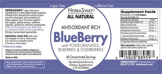 Blueberry Compound Alcohol Free Tincture 2oz.