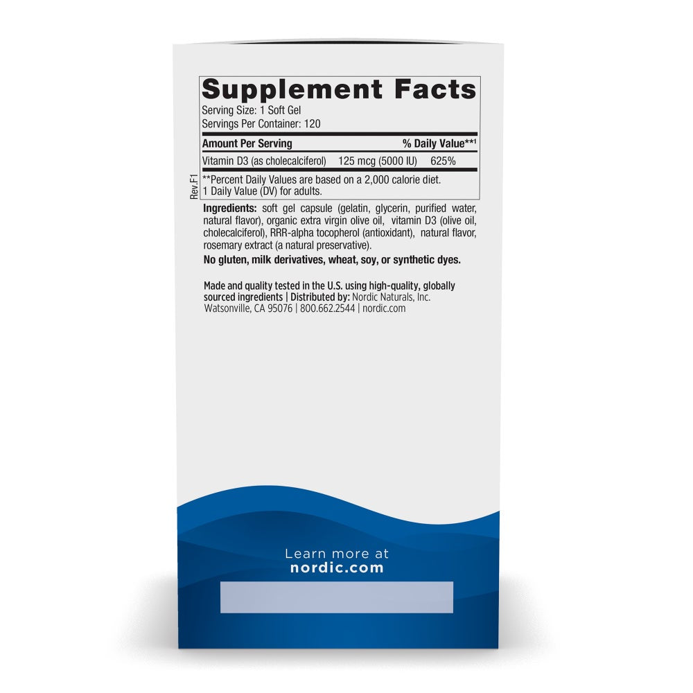 Vitamin D3 5000 IU 120 Count