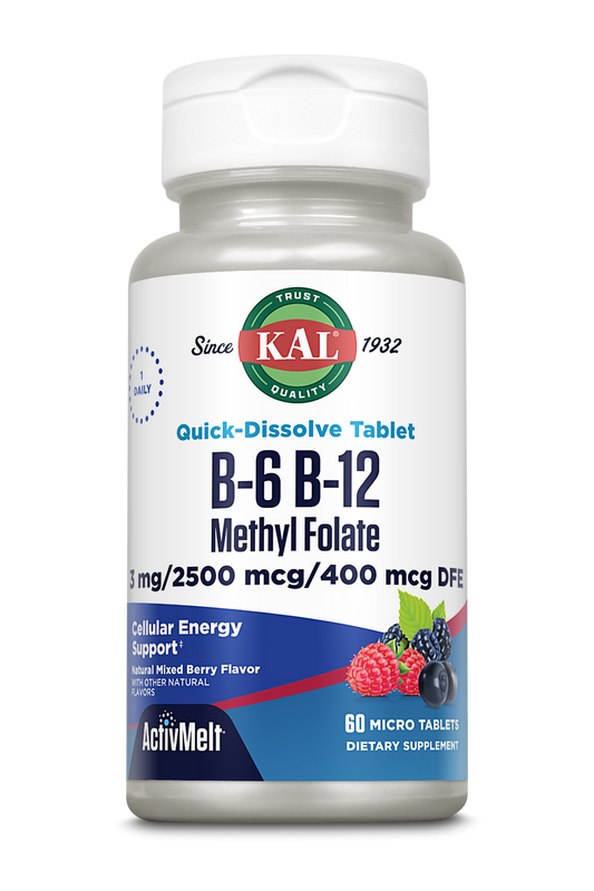 B-6 B-12 Methyl Folate Mixed Berry 60 count