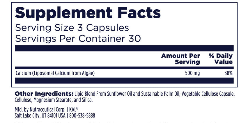 Liposomal Calcium 90 Count