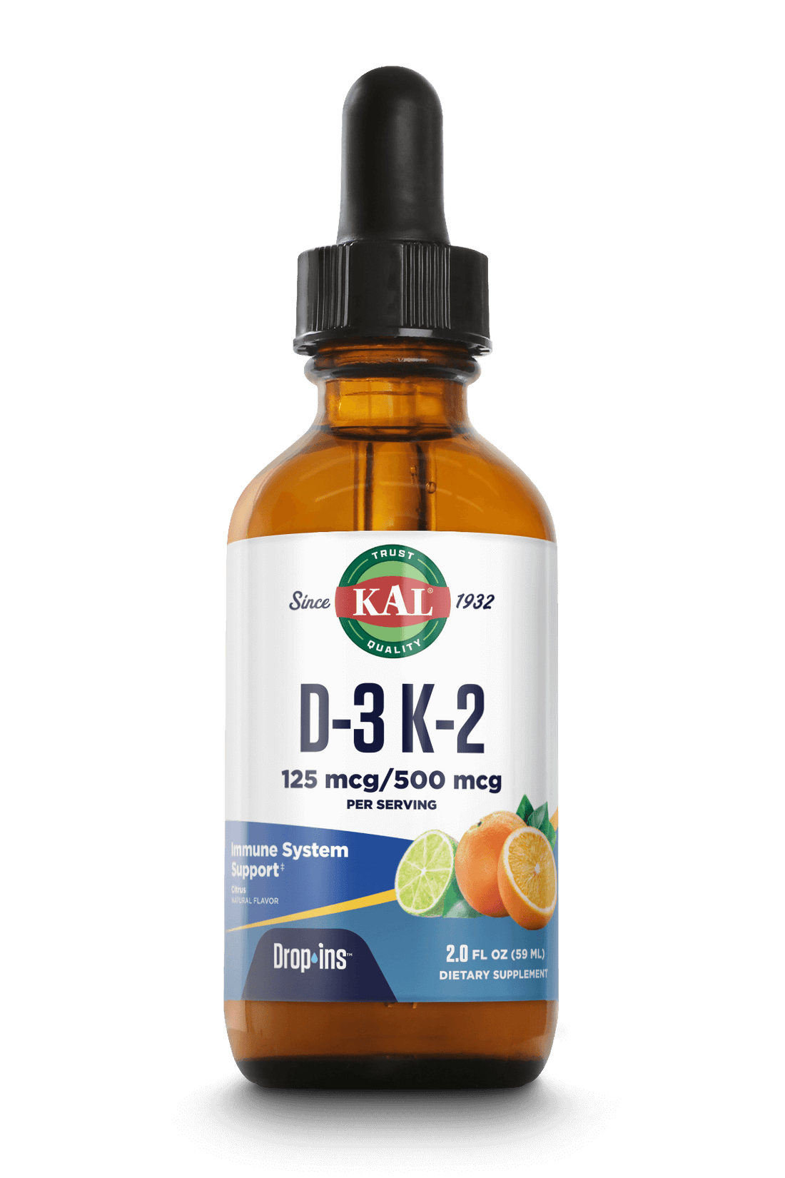 Vitamin D3 K2 DropIns 2oz.