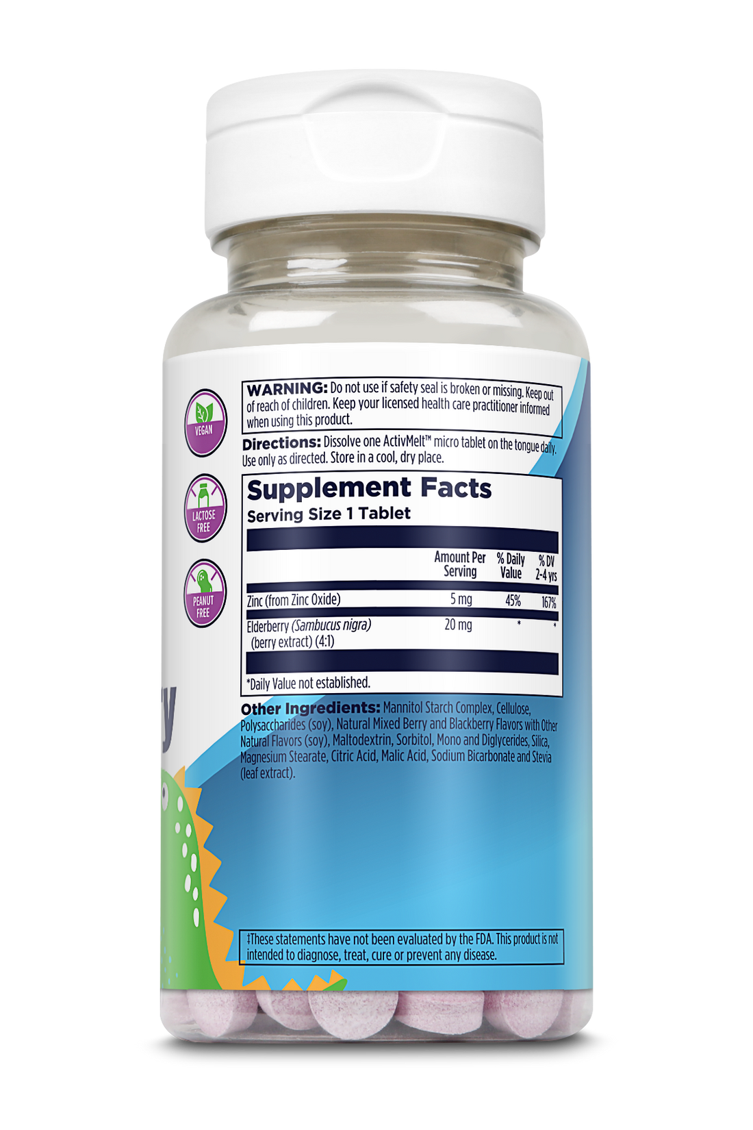 Kids Zinc Elderberry Activmelt 90 Count