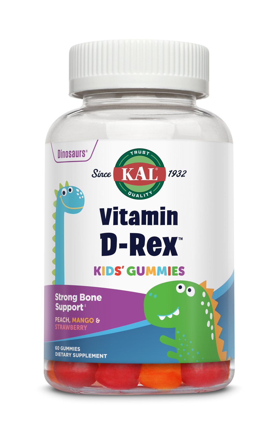 Kids Vitamin D-Rex Gummies 60 Count