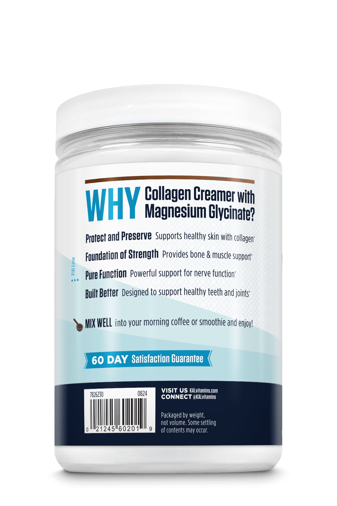 Collagen Creamer W/Magnesium Glycinate Powder 8.36oz. Choc. Mocha