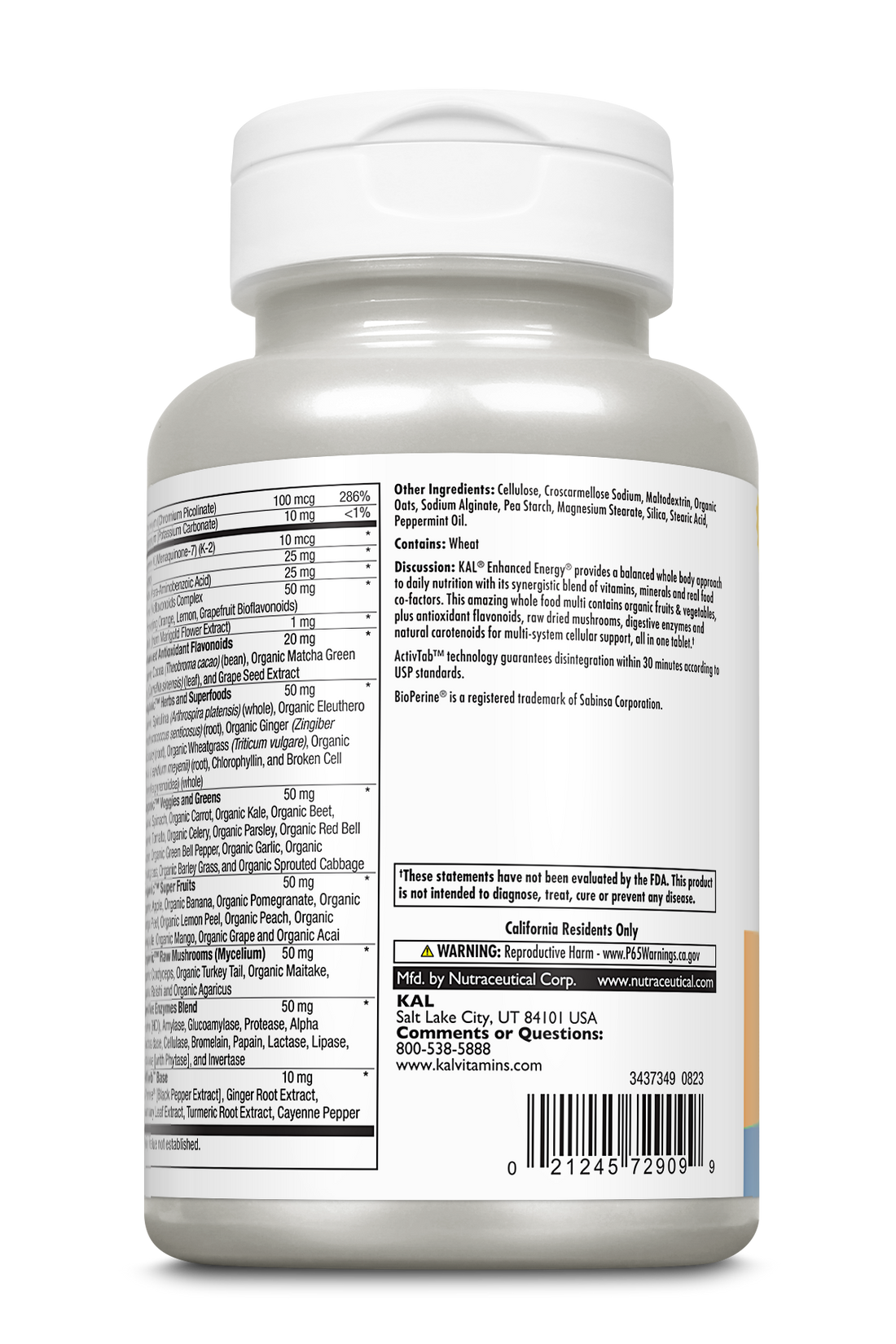 Enhanced Energy Multivitamin (Iron Free) 1 Daily 60 Count