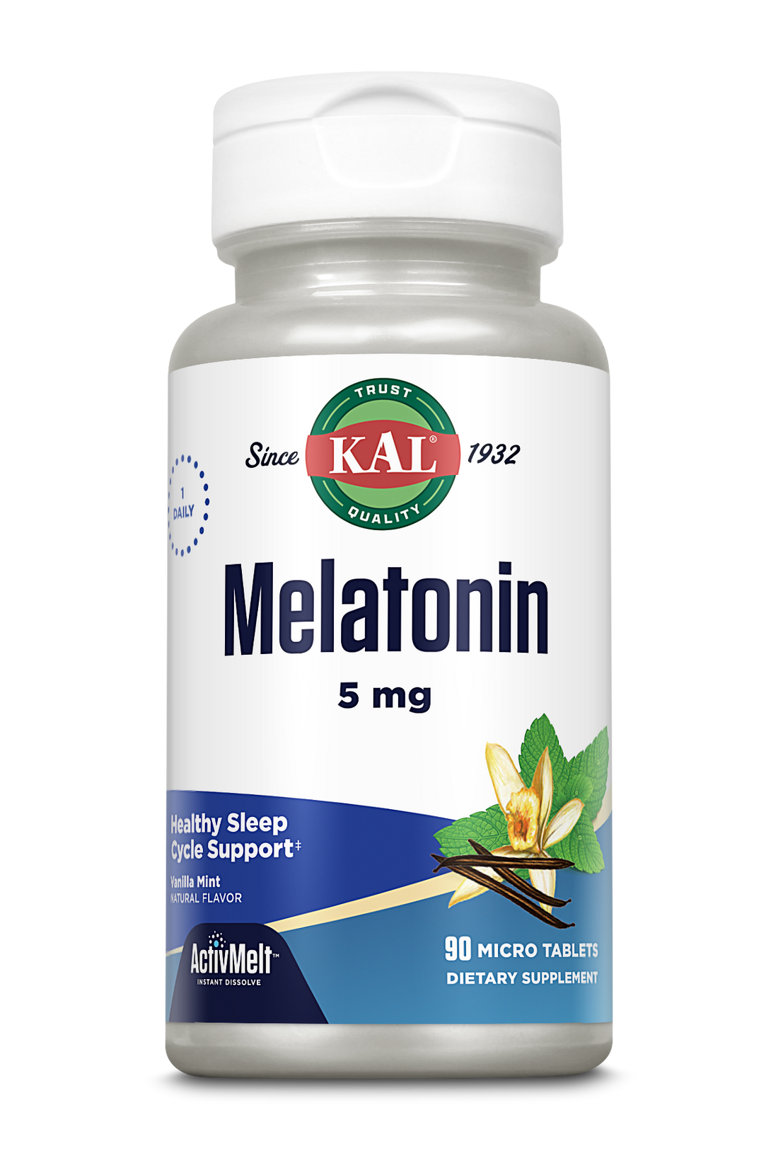 Melatonin 5mg Activmelt 90 Count        Vanilla Mint