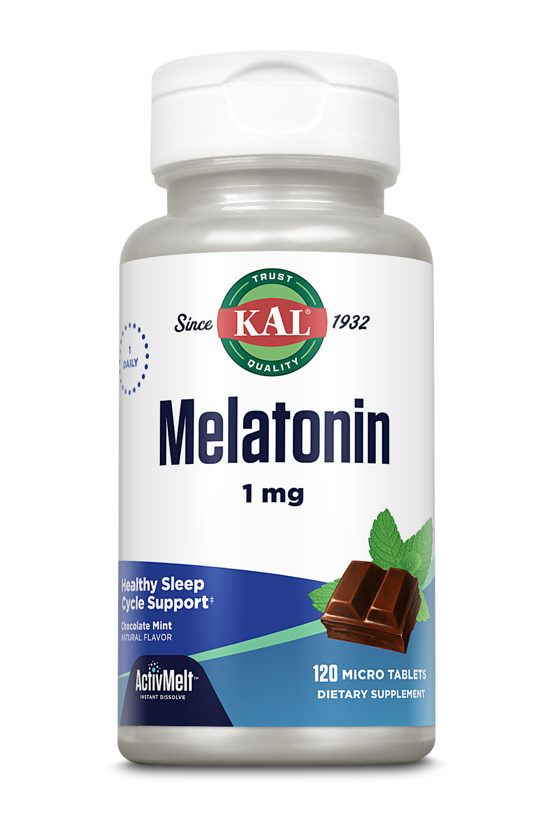 Melatonin Activmelt 1mg 120 Count     Chocolate Mint