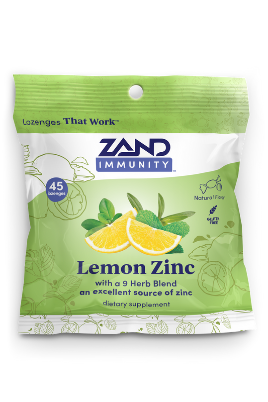 Lemon Zinc Lozenges 45 Count