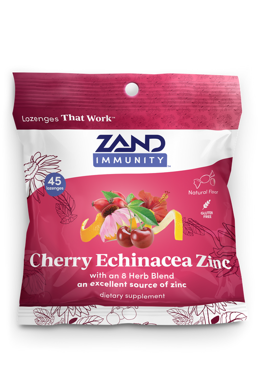 Cherry Echinacea Zinc Lozenges 45 Count