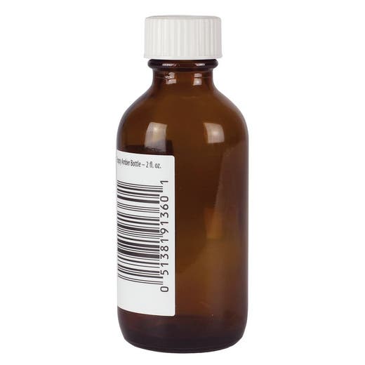 Bottle Glass Amber with Label