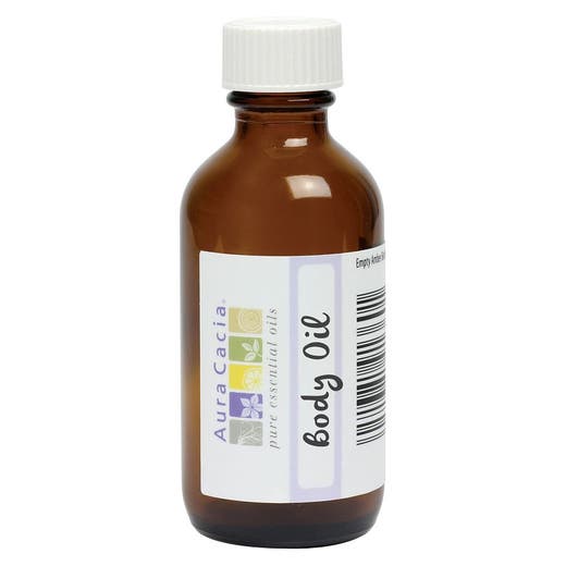 Bottle Glass Amber with Label