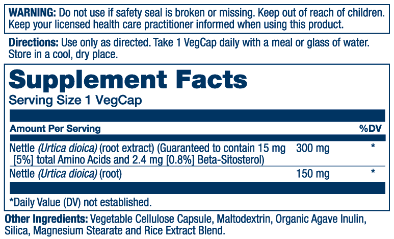 Nettle Root Extract 300mg 60 Count