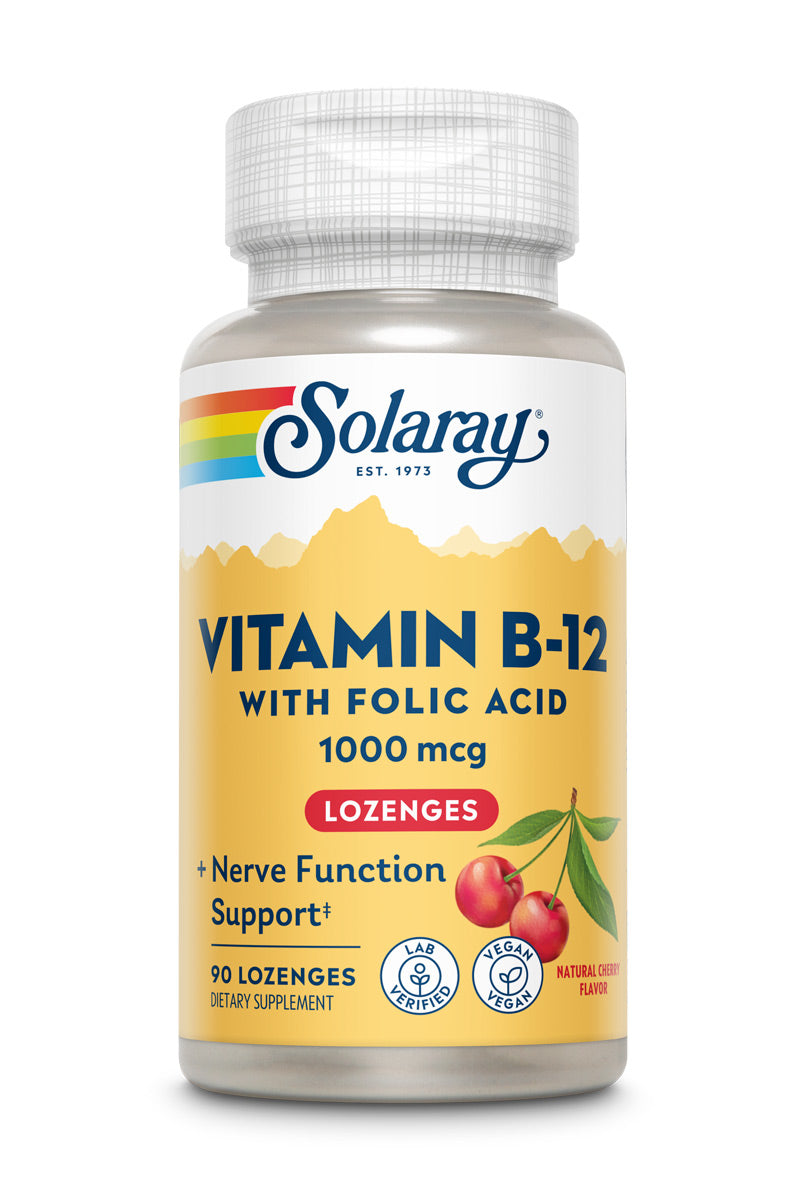 Vitamin B12 W/Folic Acid Lozenges 1000mcg 90 Count